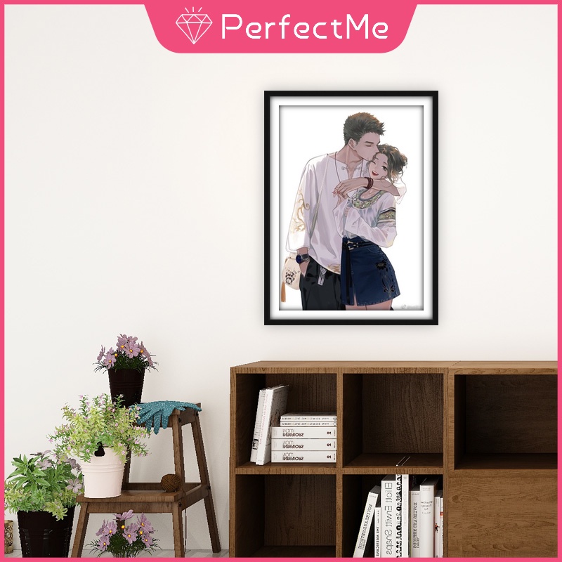 Bộ tranh đính đá 5D tự làm hình cặp đôi thorn 30x40cm