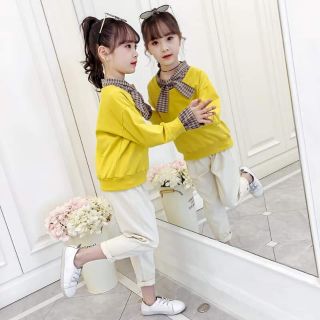 Sét nỉ cổ nơ