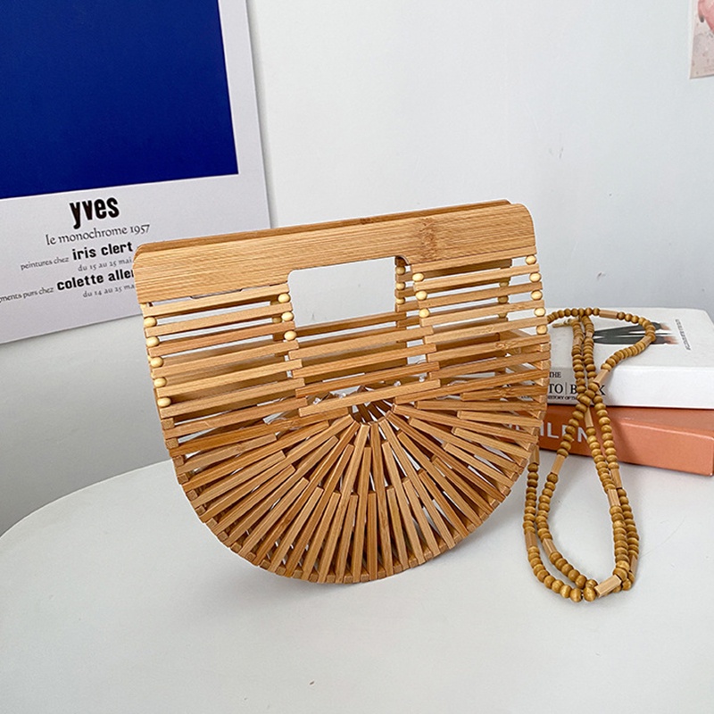 Túi Đeo Chéo Vai Bằng Tre Thời Trang Đi Biển Sành Điệu Cho Nữ