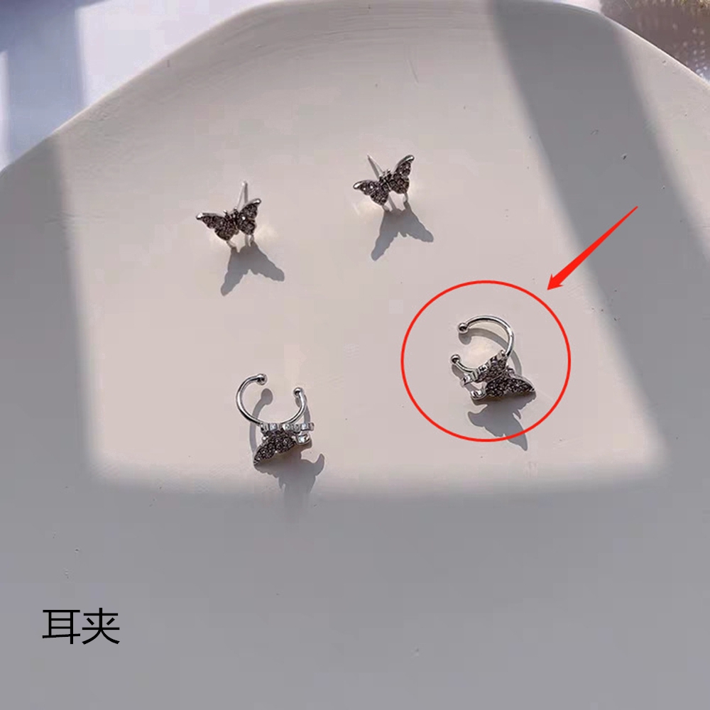 Bông Tai Hình Bướm Đính Đá Sang Trọng COD