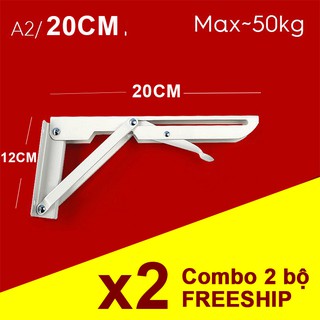 Bản lề gấp thông minh A2-20cm -bộ 2 chiếc - combo 2 bộ Freeship