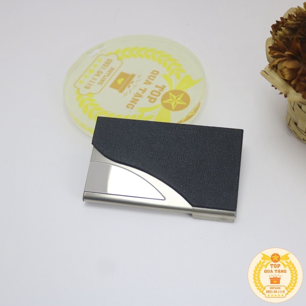 Hộp đựng danh thiếp, hộp đựng name card khắc tên logo theo yêu cầu NC004