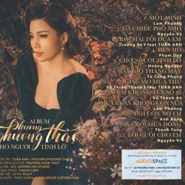 Cd Album Vol 1 CHO NGƯỜI TÌNH LỠ - PHƯƠNG PHƯƠNG THẢO