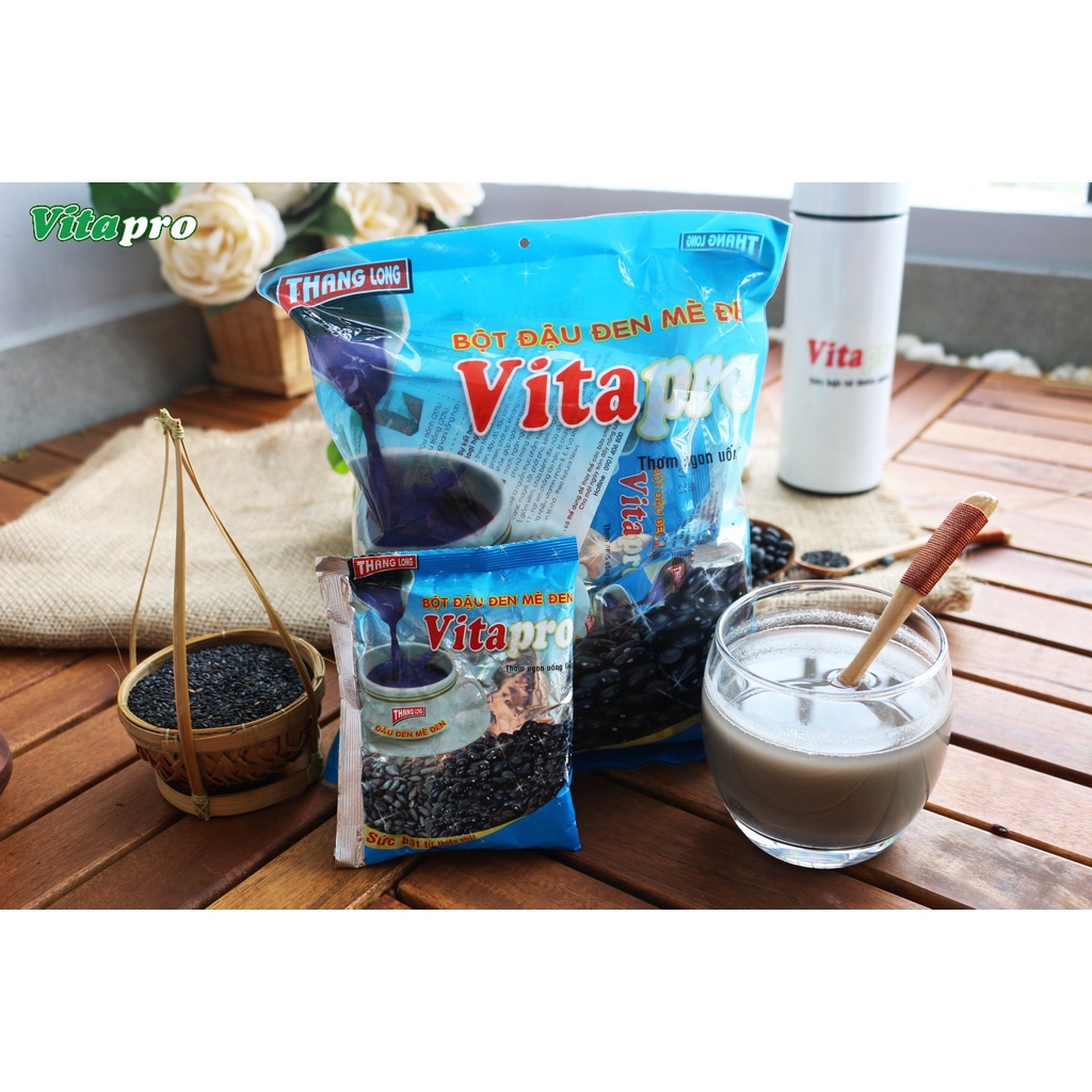 Bột đậu đen mè đen Vitapro 400gr thơm ngon bổ dưỡng