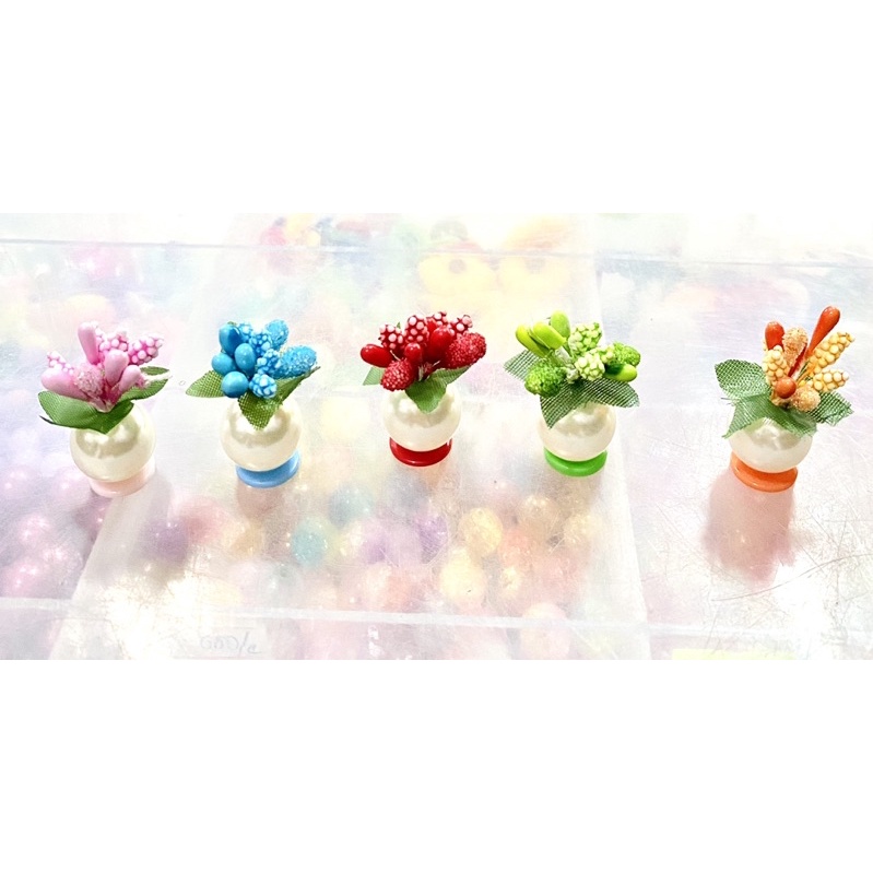 Mô hình bình hoa mini trang trí nhà búp bê DIY