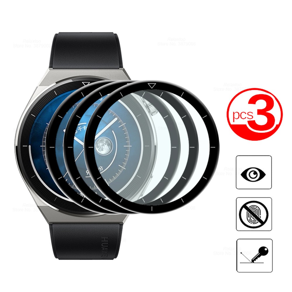 Set 3 Kính Cường Lực Bảo Vệ Màn Hình Đồng Hồ Huawei GT 3 Pro GT3 GT 3Pro gt3pro 42/43/46mm