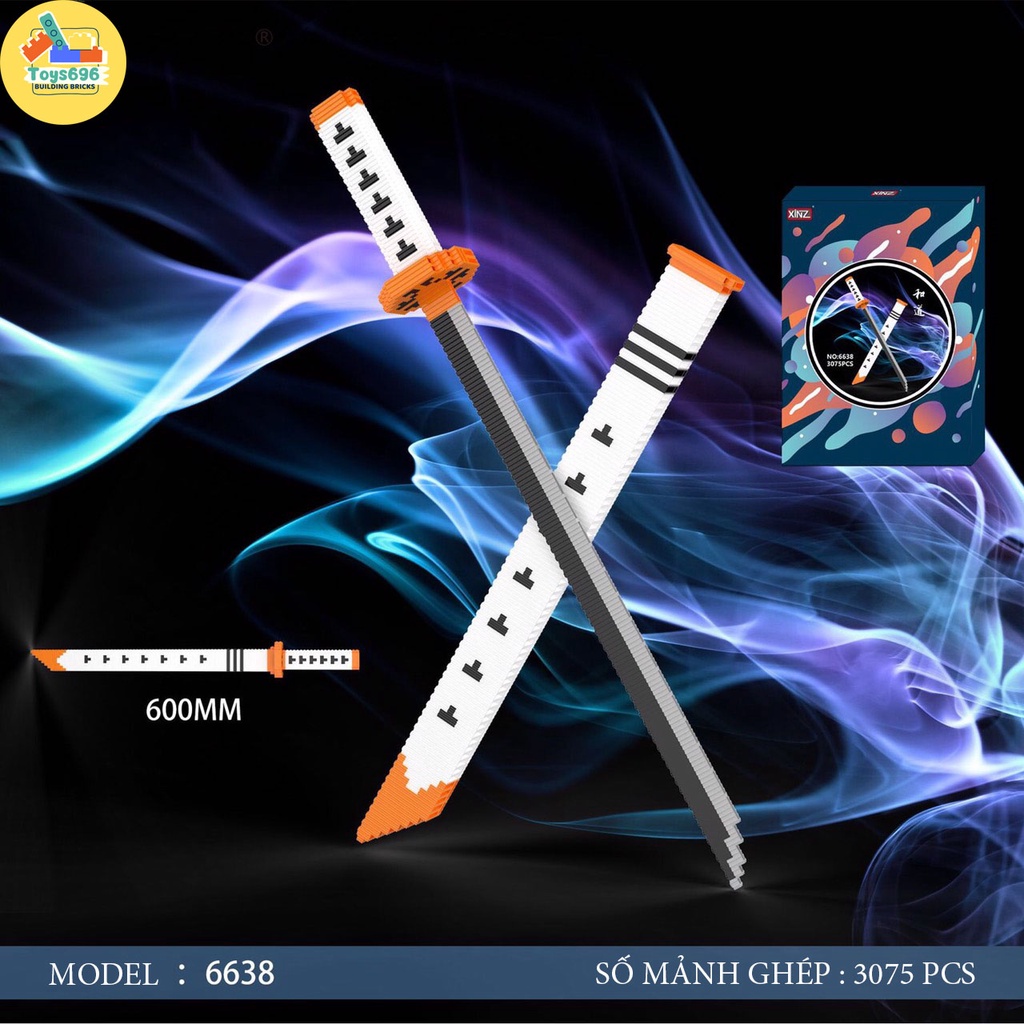 Đồ Chơi Lắp Ráp Xếp Hình Mô Hình Thanh Kiếm Trong Hoạt Hình Vua Hải Tặc Katana By Roronoa Zoro One Piece Với 3000+PCS