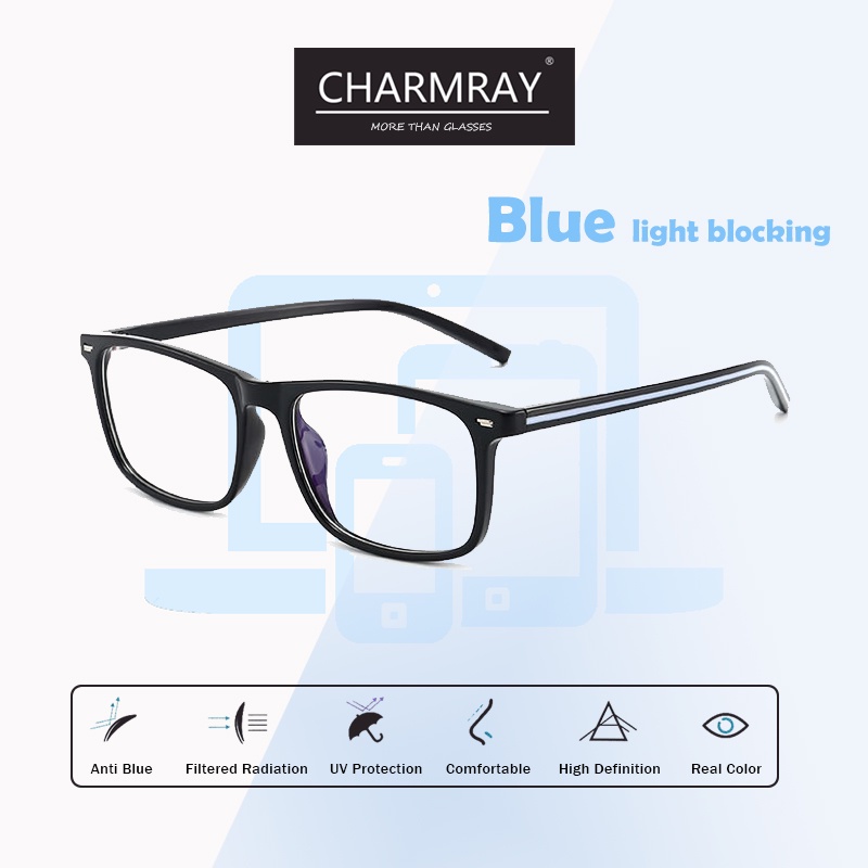 Mắt kính CHARMRAY TR90 quang học chống ánh sáng xanh thiết kế thời trang