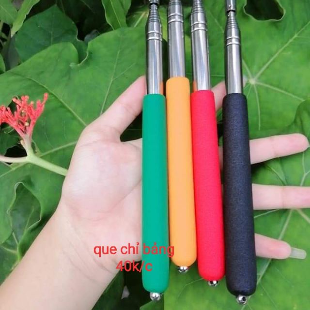 Que Chỉ Bảng Inox đầu bọc nỉ Kéo Dài 1M - Hỗ Trợ Giảng Dạy Cho Giáo Viên