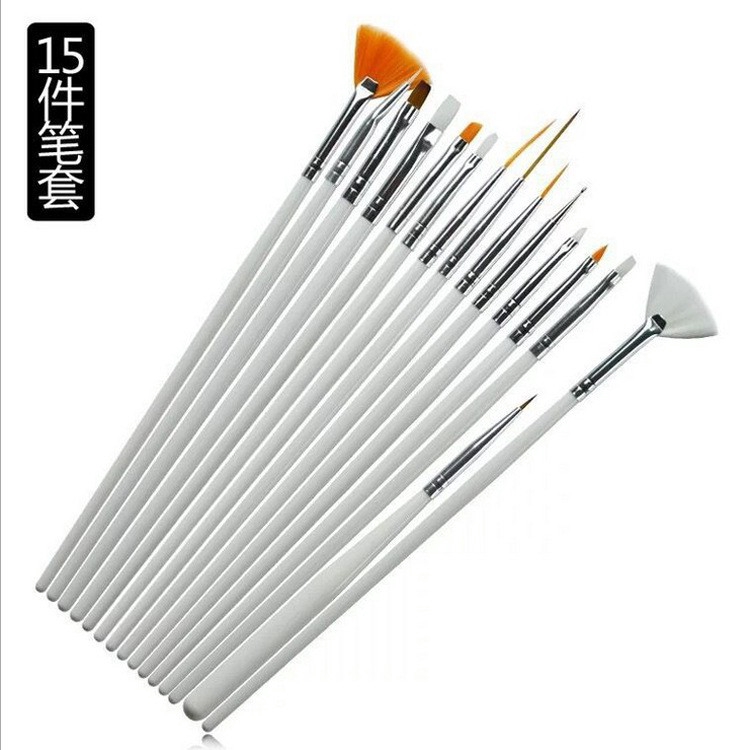 Bộ 15 cọ vẽ trang trí móng tay AHB034 chuyên nghiệp tiện dụng