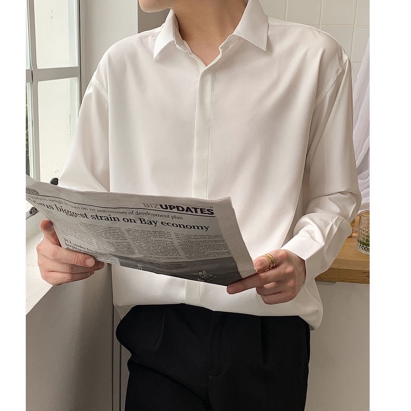 Áo sơ mi nam tay dài vải cotton mềm mượt mặc mát sơ mi nam nữ Unisex mẫu mới