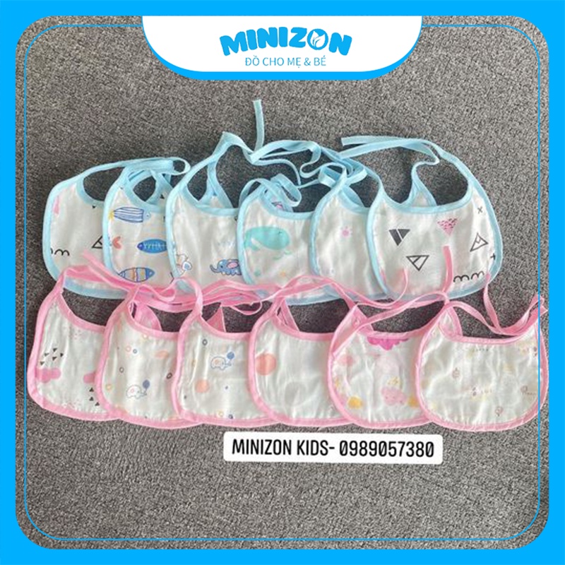 Yếm xô buộc dây xuất Nhật mềm mại siêu thấm hút cho bé | Minizon Kids
