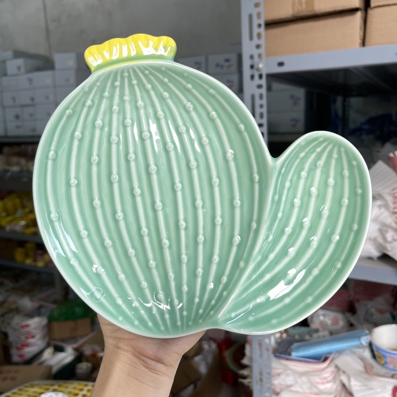 Bộ Bát Đĩa Sứ Chén Dĩa Ăn Cơm Hoạ Tiết Xanh Mint Decor Phong Cách Bắc Âu