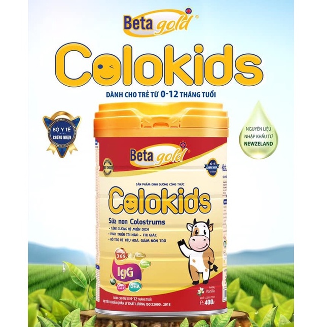 (Chính Hãng) Sữa Betagold Colokids 900g - Tăng cường hệ miễn dịch, hỗ trợ tiêu hóa ở trẻ (0-12 tháng)