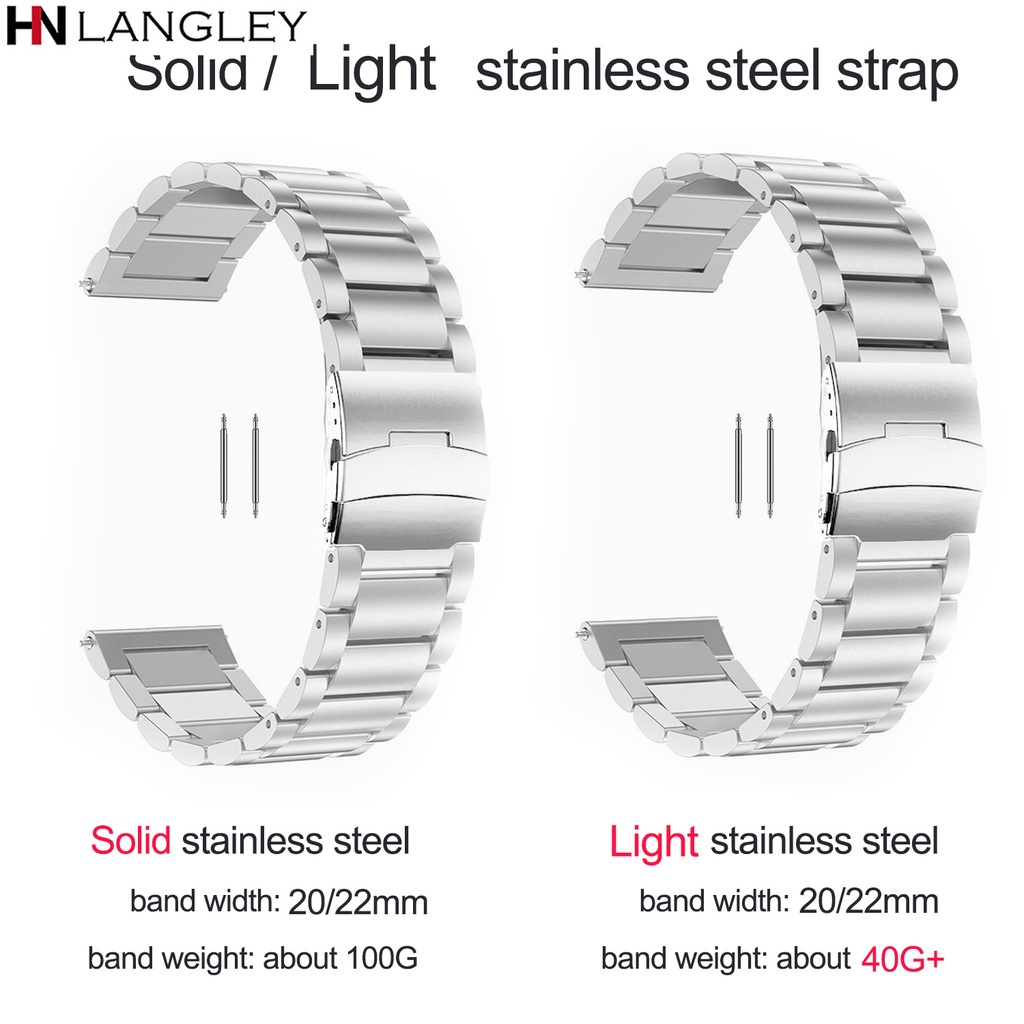 Dây Đeo Đồng Hồ Bằng Thép Không Gỉ Siêu Nhẹ Phong Cách Mới Cho Samsung Galaxy Watch 4 Classic Huawei 20mm 22mm