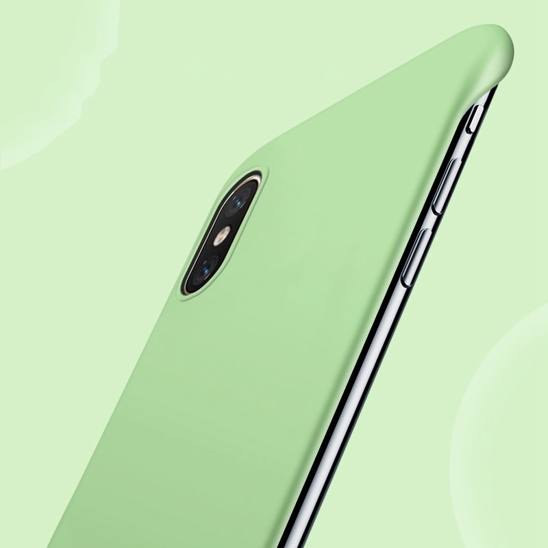 Ốp Điện Thoại PC Cứng Không Viền Chống Sốc Màu Kẹo Cho iPhone XS MAX XR X