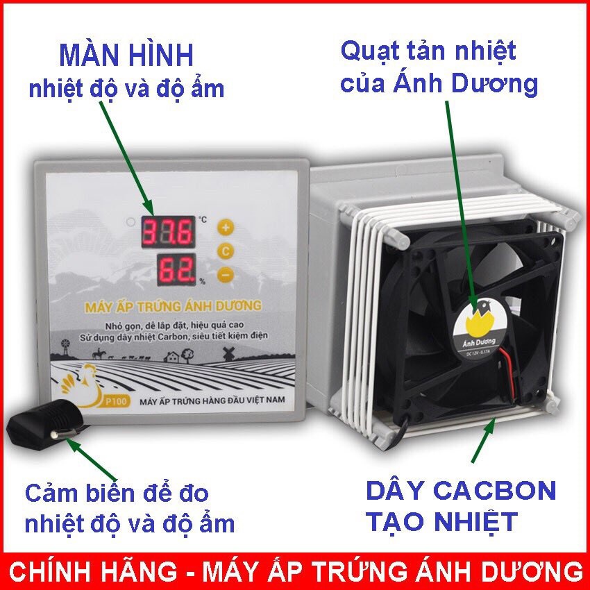 Máy Ấp Trứng Ánh Dương P100 -máy ấp trứng gà-máy ấp trứng mini- máy ấp p100