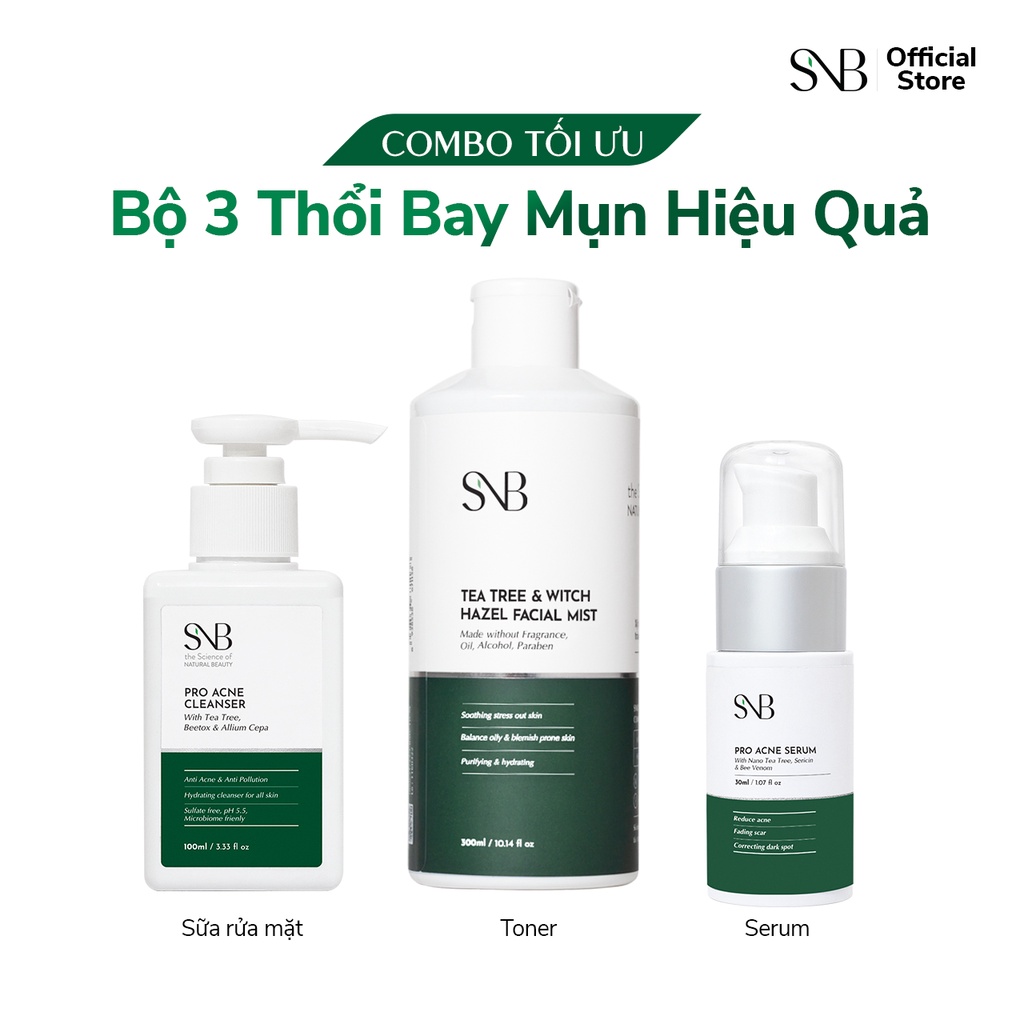 Bộ Sản Phẩm Thổi Bay Mụn Hiệu Quả Snb