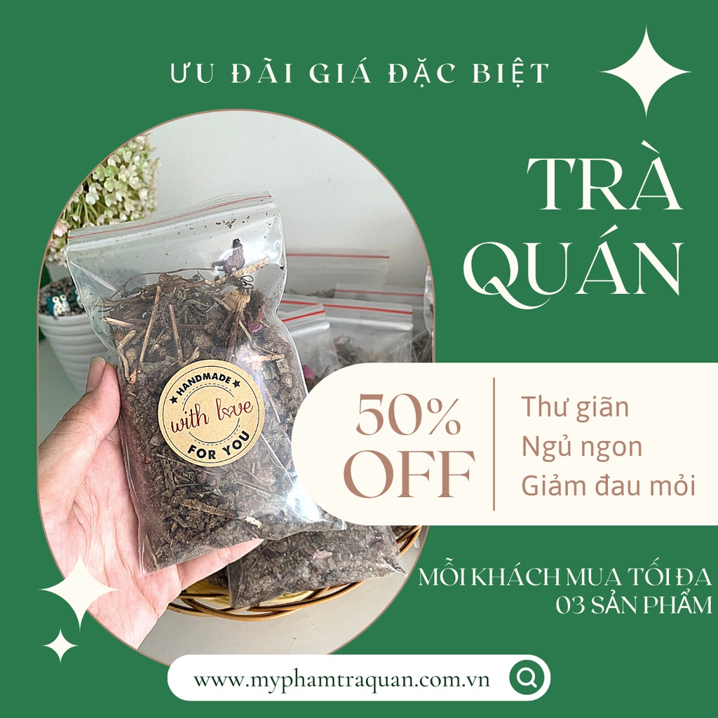 Sale 50% Siêu Sốc Muối Thảo Dược Ngâm Chân Giúp Ngủ Ngon Giảm Mùi Hôi Chân Giữ Ấm Cơ Thể Dùng Thử Trà Quán 100g