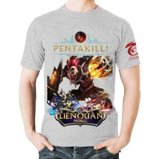 [CHUYÊN SỈ]Áo thun Liên Quân Mobile 3D Tướng Raz Skin Đại Tù Trưởng PentaKill (Xám) - ATLQ04