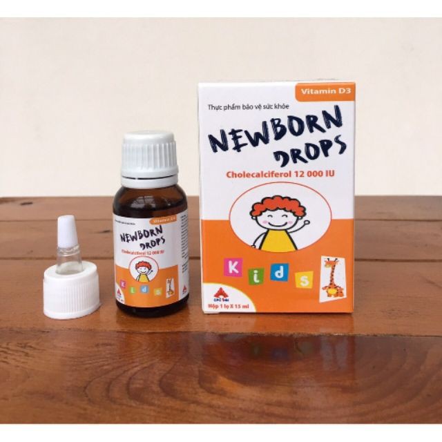 [CAM KẾT CHÍNH HÃNG] Vitamin D3 - Newborn Drops tăng cường hấp thu calci, hỗ trơ thiếu ZVitamin D ở trẻ