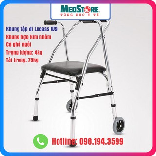 Khung tập đi có ghế ngồi Lucass W9, cho người già