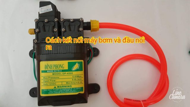 Trọn BƠM ÁP LỰC mini phun sương tưới lan 12V cho 40 mét vuông