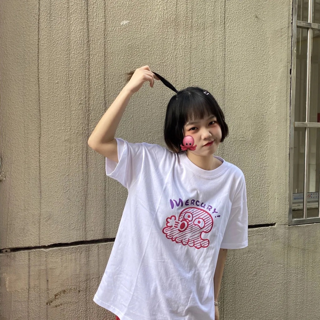 NRVP Áo Thun 100% Cotton Dáng Rộng Thời Trang Hàn Quốc Cho Nữ