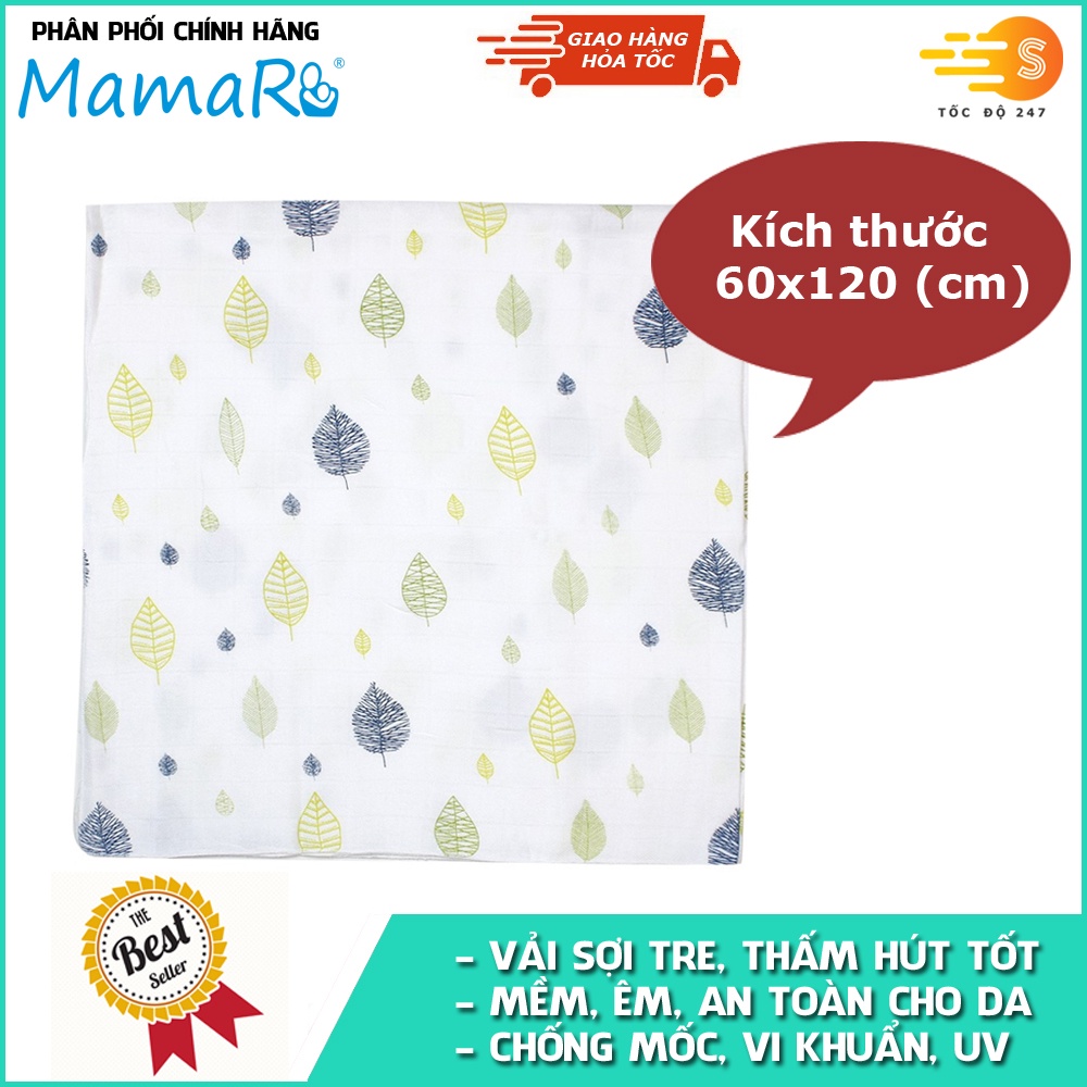 Khăn tắm vải sợi tre cho bé 60x120 Mamaru MA-KT60X120 - Diệt khuẩn, hút ẩm tốt, kháng tia UV