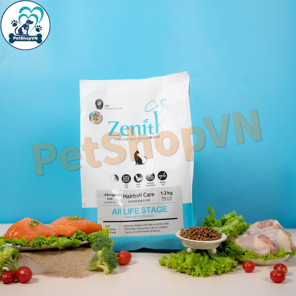 Thức Ăn Cho Mèo Hạt Mềm ZENITH HAIRBALL Túi 300g Vị Thịt Cừu, Thịt Gà & Rau Củ Quả