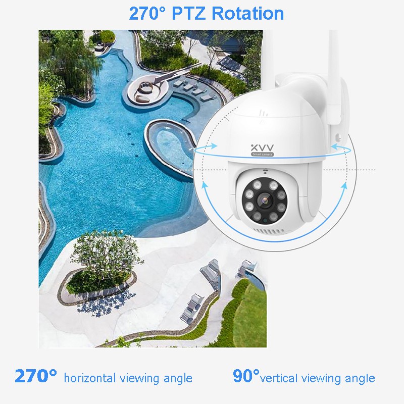 Camera Ngoài Trời Thông Minh Xiaovv XVV-3630S-P1 2K kết nối Wifi App  Xiaomi  Mi Home Bản nội địa - Minh Tín Shop