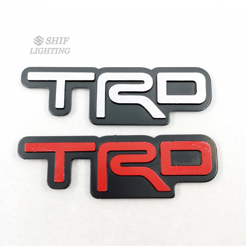 1 x Metal TRD Logo Car Auto Side Rear Trunk Decorative Emblem Badge Sticker Decal For Toyota TRD