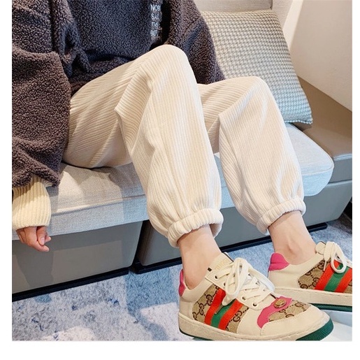 Quần Jogger Nhung Tăm Dày Dặn Siêu Ấm Fullsize 3 Màu Nam Nữ Unisex Ulzzang