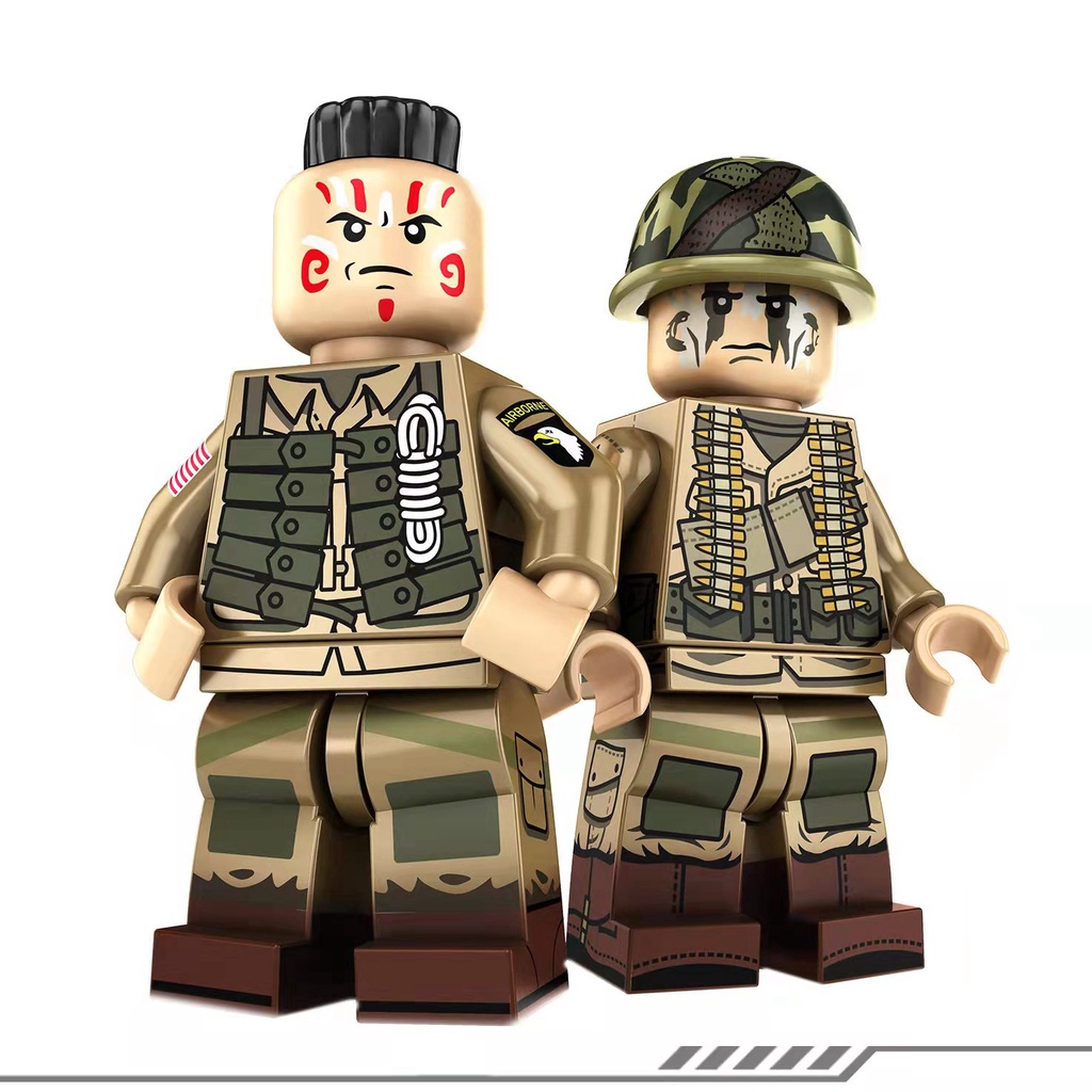 Minifigures Nhân Vật Lính Mỹ Trong Thế Chiến 2 JA001 JA002 - Lắp Ráp Đồ Chơi WWII