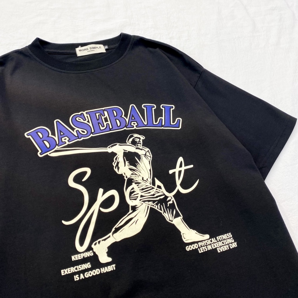 Áo Thun Tay Lỡ BASEBALL T-SHIRT Form Rộng Vải Thun Tici Phong Cách Ulzzang Nam Nữ Unisex (Ảnh Thật/ Có Sẵn)