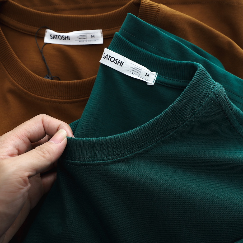 Áo thun nam Satoshi SATS96 cổ bo zip tay ngắn chất thun single 270GSM 4 màu trẻ trung, thanh lịch