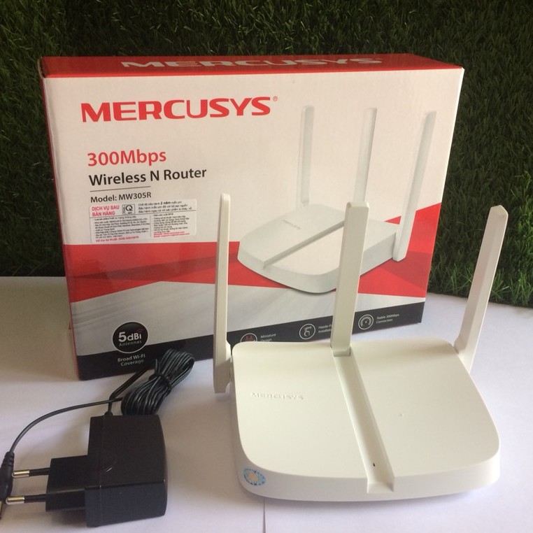 Bộ Phát Wifi Mercusys MW305R Chuẩn N Tốc Độ 300Mbps Ba Ăng Ten 5dBi Tăng Cường Tín Hiệu Cung Cấp Vùng Phủ Sóng Wi-Fi