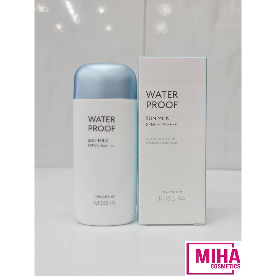 Kem Chống Nắng Chống Trôi Missha All Around Safe Block Waterproof Sun Milk SPF50+/PA++++ 70ml Hàn Quốc