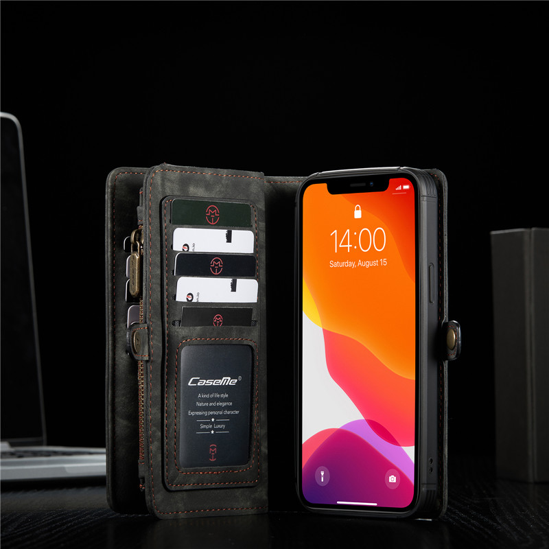 CASEME Bao Da Nắp Gập Có Ngăn Đựng Thẻ Cho for iPhone 12 Mini 11 Pro Xs Max Xr X Se 2020 8 7 6 Plus