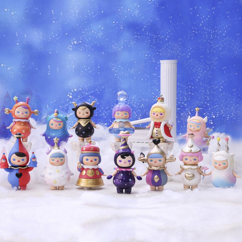 POPMART Pucky Horoscope Babies Random Box Doll Binary Action Toys Figure Birthday Gift