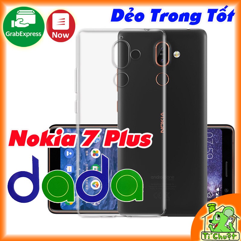 [Chính Hãng Dada][Ảnh Thật] Ốp lưng Nokia 7 Plus Dẻo Trong Suốt