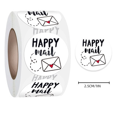 Tách lẻ 100 Tem Thank you họa tiết đáng yêu dùng để Trang trí gói hàng, gói quà