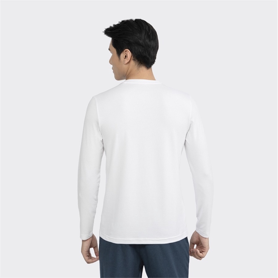 Áo Thun Thu Đông Dài Tay Nam Aristino ALT002W2 Trơn Màu Chất Cotton Cao Cấp dáng Regular Fit Suông Vừa Cổ Tròn