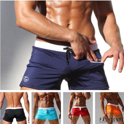 Quần bơi trơn màu kiểu dáng đơn giản mạnh mẽ cho nam