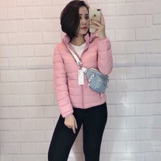 Combo áo phao mẹ,2 mũ bé, áo parka