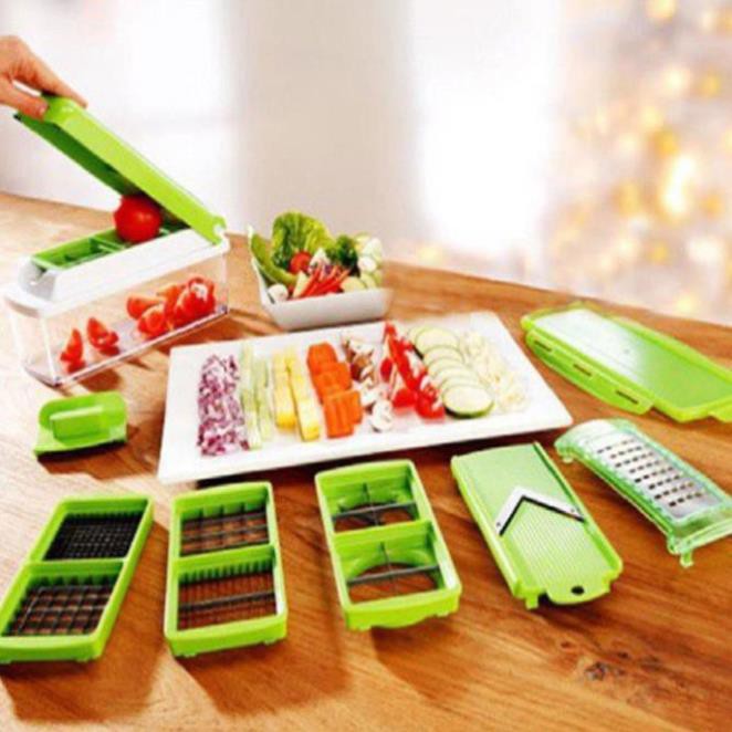 [XẢ KHO+FREE SHIP] Bộ Dụng cụ 10 món Nicer Dicer cắt gọt nạo bào rau củ quả