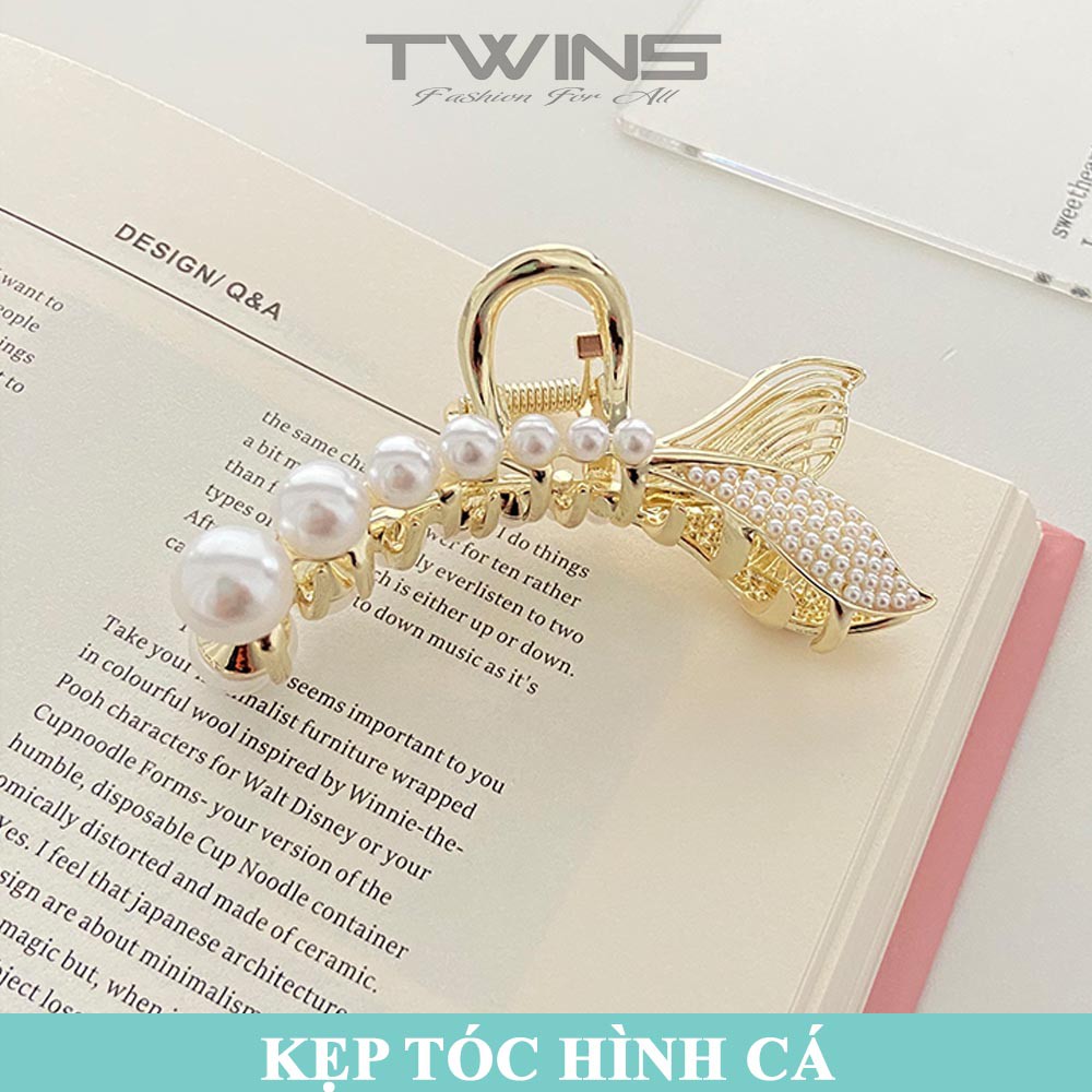 Kẹp tóc kim loại đính đá SK212 hình con cá sang trọng, dễ thương, xinh đẹp phong cách Hàn Quốc làm phụ kiện tóc cho nữ