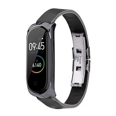 Dây Đeo Thay Thế Chất Liệu Da Thiết Kế Nhiều Lỗ Thời Trang Cho for Xiaomi Mi Band 6 5 4 3