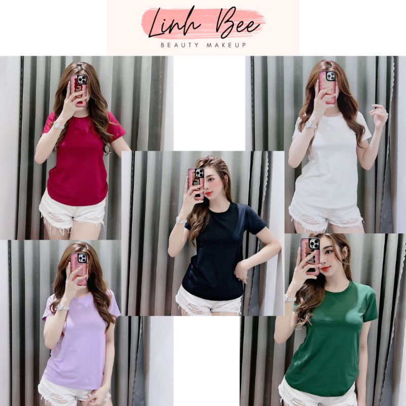 Áo thun trơn nữ chất thái siêu đẹp freesize