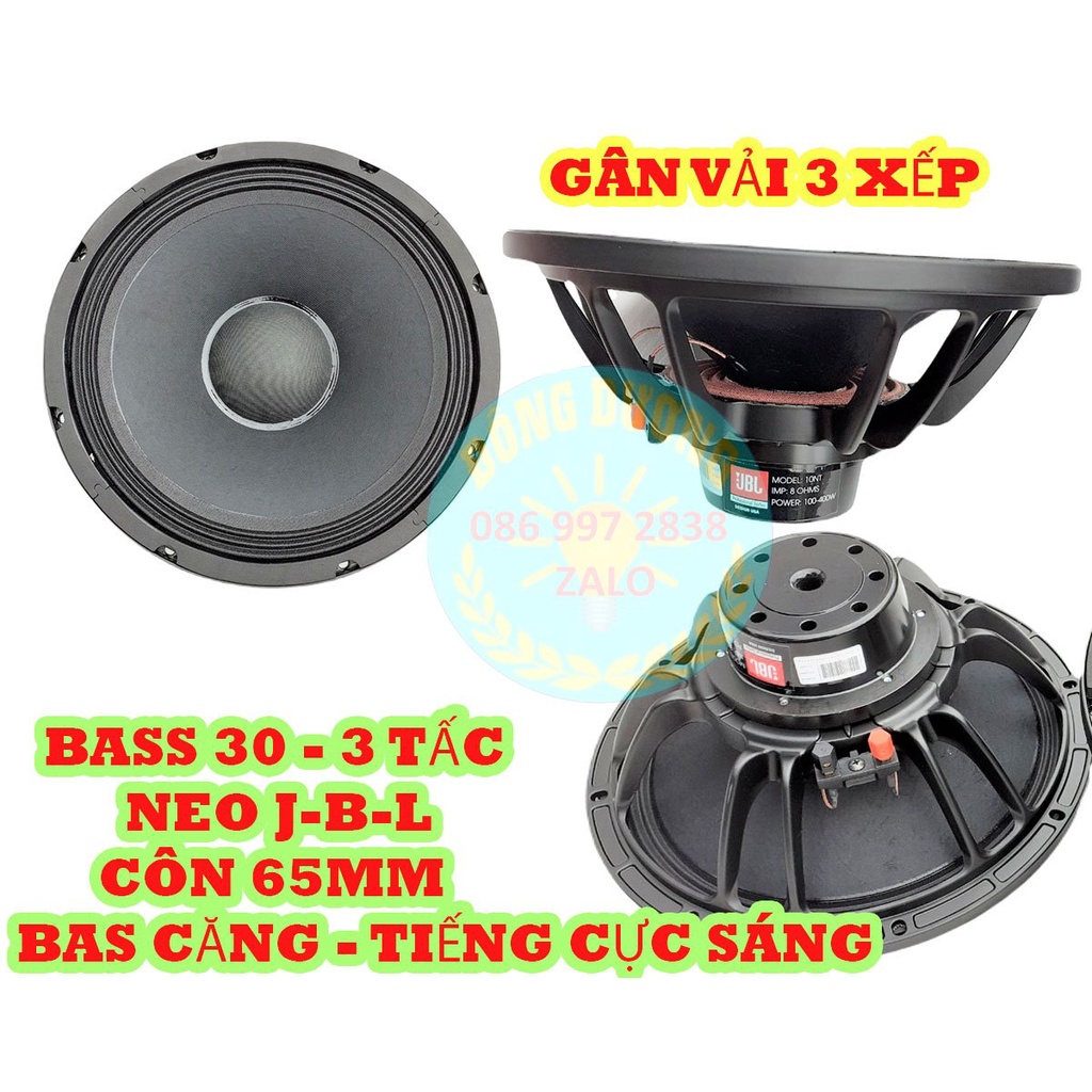 01 CỦ LOA BASS 30 NEO KHỐI COIL 65 DÂY DẸT -  GÂN 3 XẾP - PT1290 -  BASS CĂNG - TIẾNG SÁNG - LOA BASS RỜI